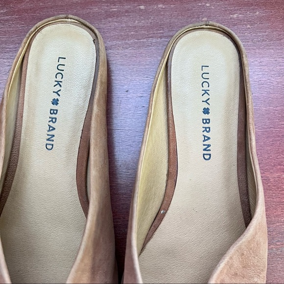 Lucky Brand leather upper slide sandals 7.5M - Picture 3 of 5